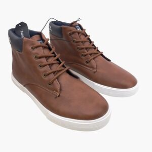 Nautica Tan Break Wharf Padded Collar Casual High Top Sneaker Size 6 Boys